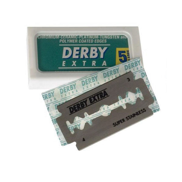 100 Derby Extra DE Blades, 20 packs of 5 (100 blades) - (For Kits - CSKB)-Derby-ItalianBarber