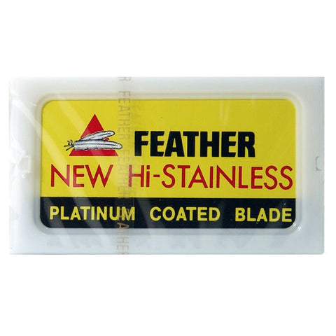 100 Feather New Hi-Stainless DE Blade,10 Packs of 10(100 Blades)-Feather-ItalianBarber