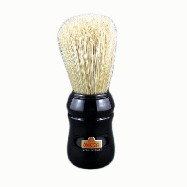 Omega 10049 - 100% Boar Bristle Shaving Brush - BLACK-Omega-ItalianBarber