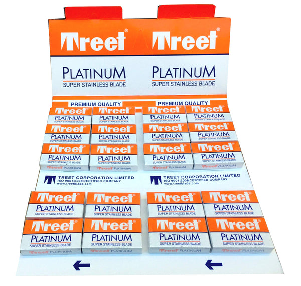 200 Treet Platinum Super Stainless DE Blades, 20 packs of 10-Treet-ItalianBarber