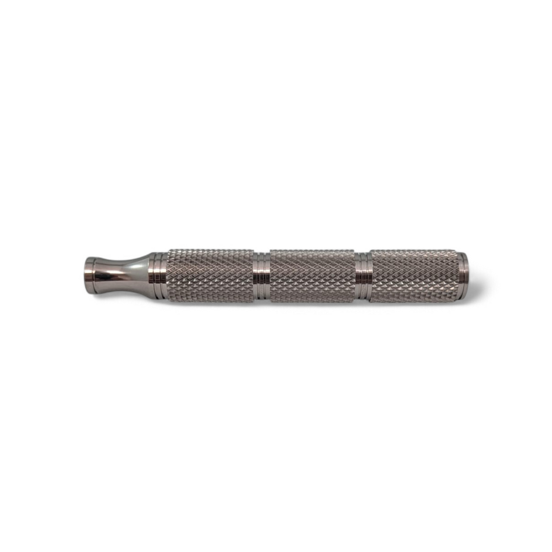 HANDLE ONLY) RazoRock Super Knurl Handle - Titanium – ItalianBarber HANDLE ONLY) RazoRock Super Knurl Handle - Titanium – ItalianBarber