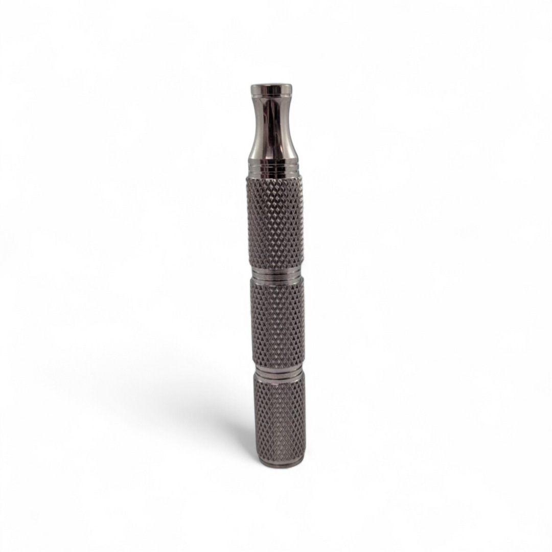 (HANDLE ONLY) RazoRock Super Knurl Handle - Titanium-RazoRock-ItalianBarber