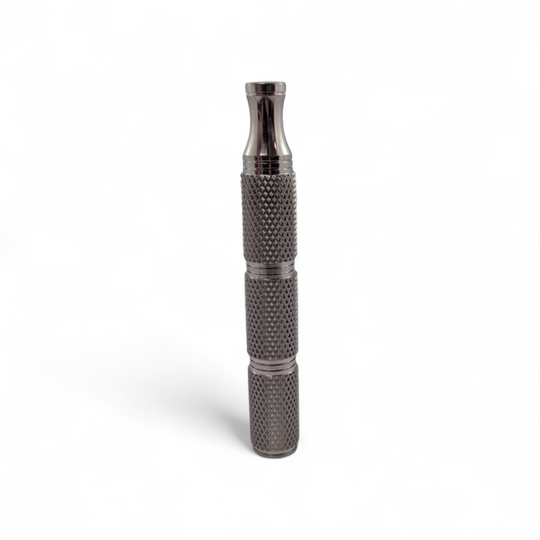 (HANDLE ONLY) RazoRock Super Knurl Handle - Titanium-RazoRock-ItalianBarber