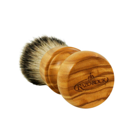 RazoRock Chubby Extra Silvertip Badger Shaving Brush - Olive Wood 506 Handle (506UKnic)-RazoRock-ItalianBarber