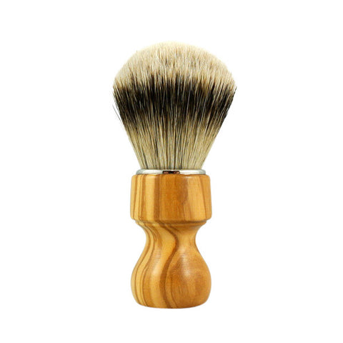 RazoRock Chubby Extra Silvertip Badger Shaving Brush - Olive Wood 506 Handle (506UKnic)-RazoRock-ItalianBarber