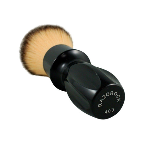 RazoRock 400 Plissoft Synthetic Shaving Brush - Glossy Black Handle-RazoRock-ItalianBarber
