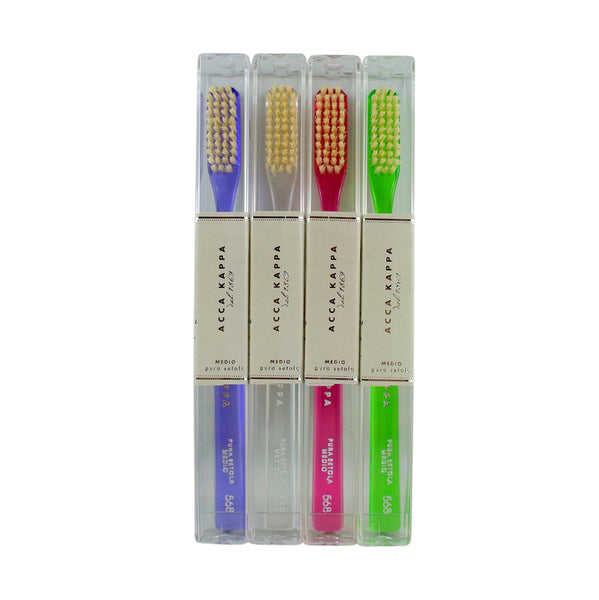 Acca Kappa Medium Pure Bristle Toothbrush - Model 568-Acca Kappa-ItalianBarber