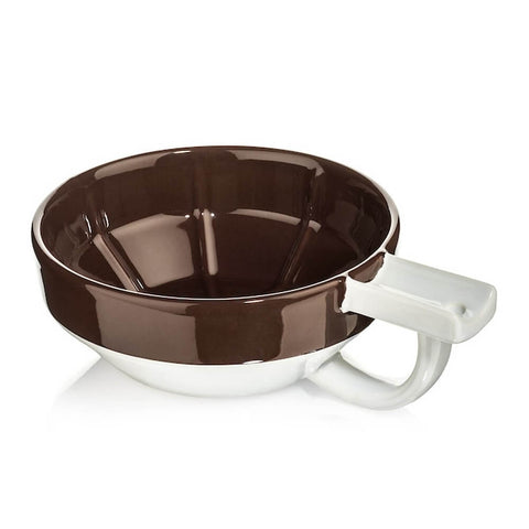 Fine Stoneware Lather Bowl - Brown/White-Fine Accoutrements-ItalianBarber