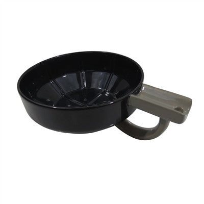 Fine Stoneware Lather Bowl - Black/Grey-Fine Accoutrements-ItalianBarber