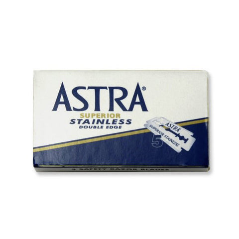 (Blue Pack) 5 Astra Superior Stainless Double Edge Razor Blades - Blue Pack-Astra Blades-ItalianBarber