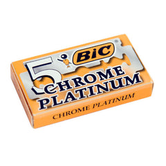100 Bic Chrome Platinum Double Edge Blades, 20 packs of 5(100)-Bic-ItalianBarber
