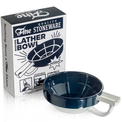 Fine Stoneware Lather Bowl - Blue/White-Fine Accoutrements-ItalianBarber