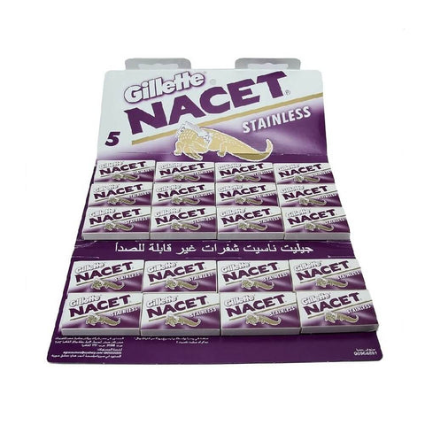 100 Gillette Nacet Stainless Double Edge Razor Blades-Gillette-ItalianBarber