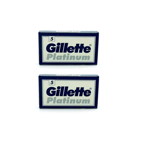 10 Gillette Platinum Double Edge Blades, 2 packs of 5(10 blades)-Gillette-ItalianBarber
