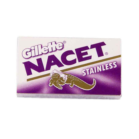 10 Gillette Nacet Stainless Double Edge Razor Blades - (For Kits - CSKB)-Gillette-ItalianBarber