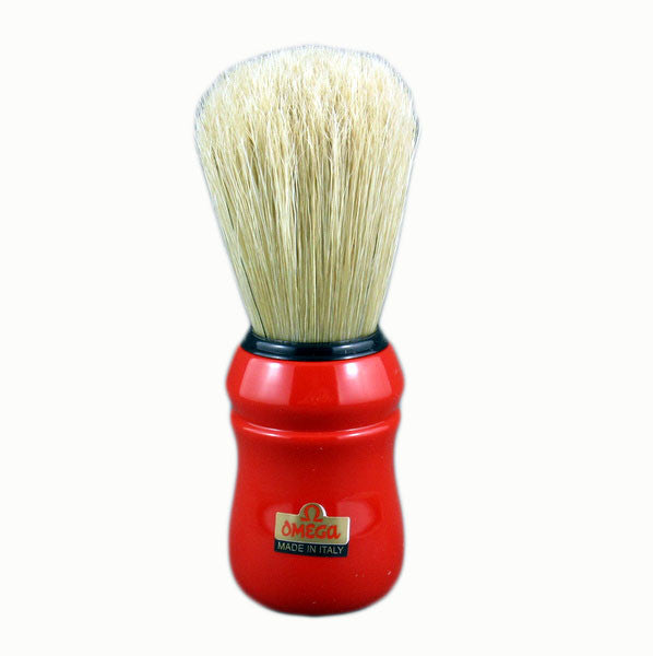 Omega 10049 - 100% Boar Bristle Shaving Brush - RED-Omega-ItalianBarber