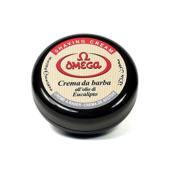 Omega Shaving Cream Soap Jar with Eucalyptus Oil-Omega-ItalianBarber