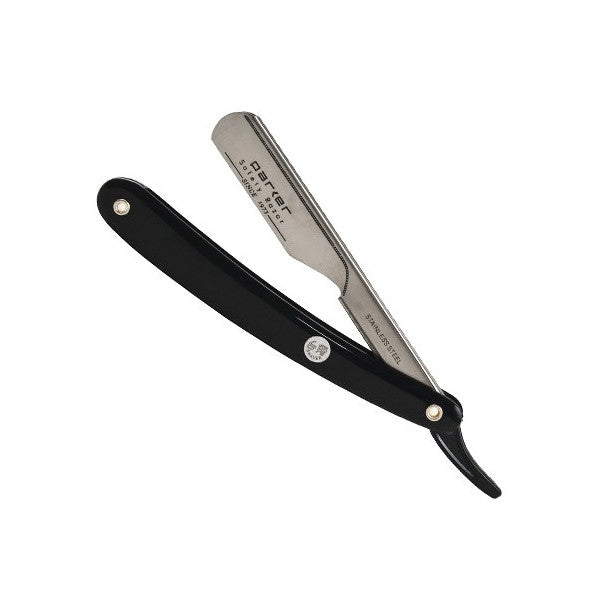 Parker Push Type Blade Load Stainless Steel Shavette Razor Black