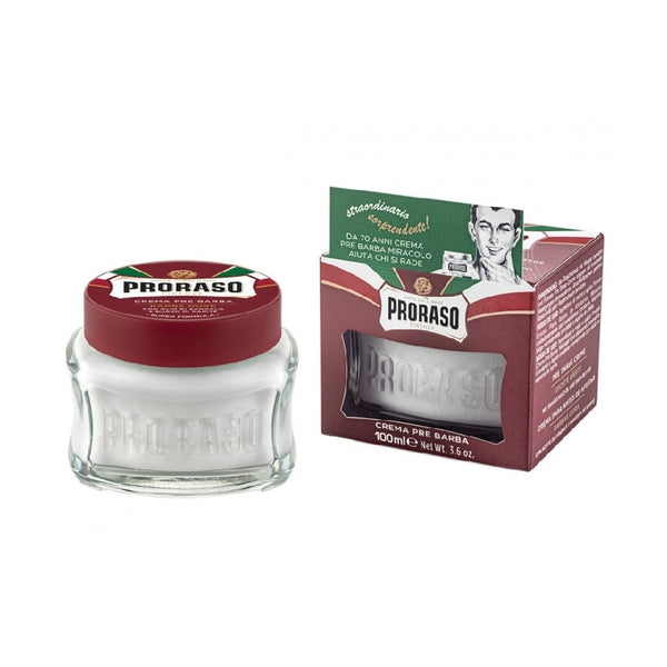 (Red Jar) Proraso Pre & Post Cream - Sandalwood And Shea Butter - For Tough Beards-Proraso-ItalianBarber
