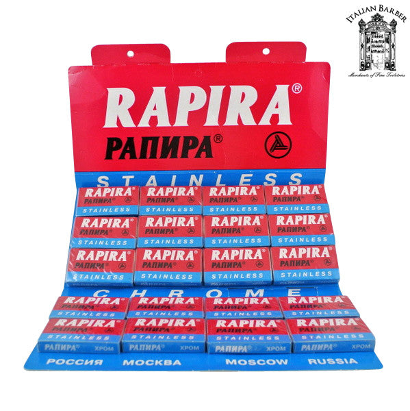 10 Rapira Stainless DE Blades, 2 packs of 5 (10 blades)-Rapira Blades-ItalianBarber