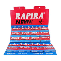 100 Rapira Stainless DE Blades, 20 packs of 5 (100 blades)-Rapira Blades-ItalianBarber