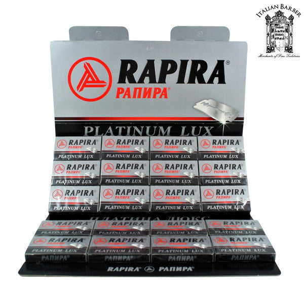 100 Rapira Platinum Lux DE Blades, 20 packs of 5 (100 blades)-Rapira Blades-ItalianBarber