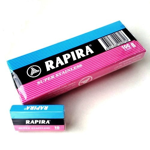 100 Rapira Super Stainless DE Blade, 10 packs of 10 (100 blades)-Rapira Blades-ItalianBarber