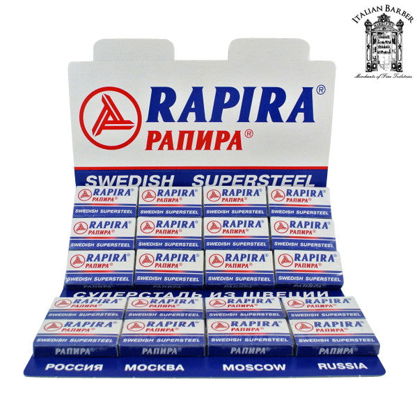 10 Rapira Swedish Supersteel Blades, 2 packs of 5 (10 blades)-Rapira Blades-ItalianBarber