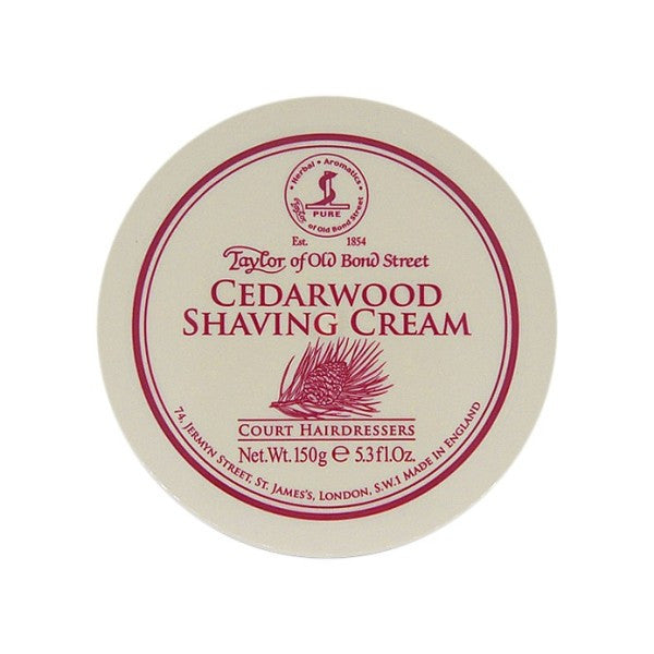 Taylor of Old Bond Street Shaving Cream Bowl, Cedarwood 150g-Taylor of Old Bond Street-ItalianBarber