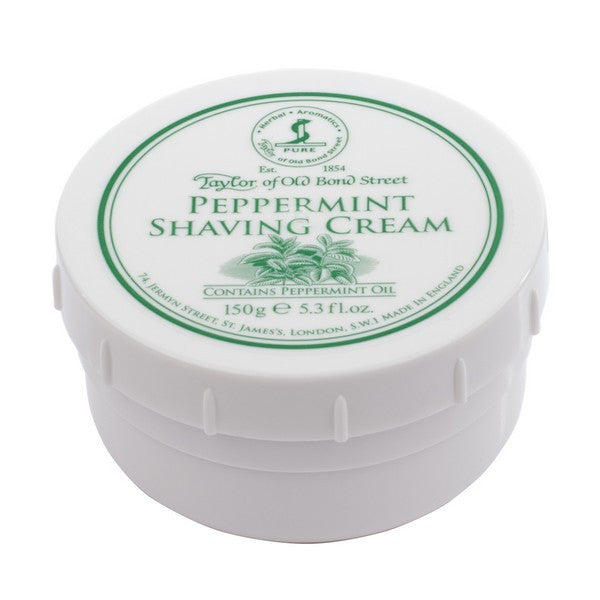 Taylor of Old Bond Street Shaving Cream Bowl, Peppermint 150g-Taylor of Old Bond Street-ItalianBarber