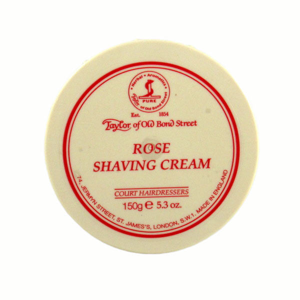 Taylor of Old Bond Street Shaving Cream Bowl, Rose 150g-Taylor of Old Bond Street-ItalianBarber