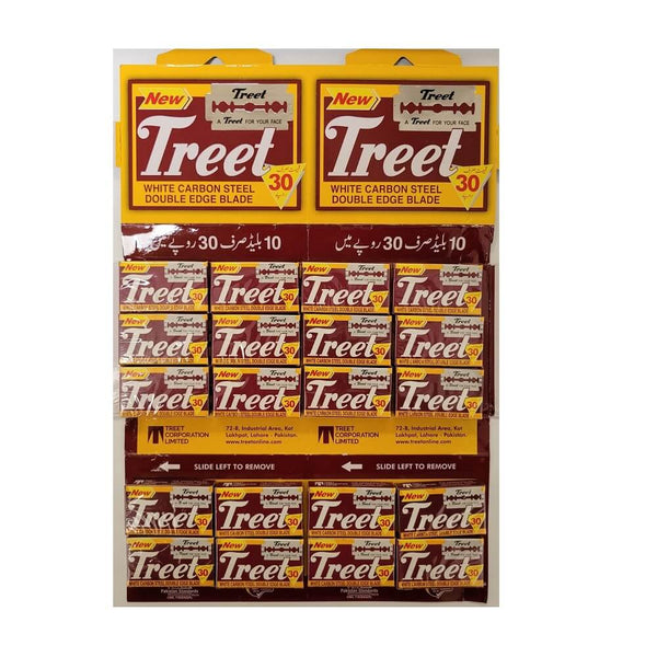 200 Treet White Carbon Steel Double Edge Blades, 20 packs of 10-Treet-ItalianBarber